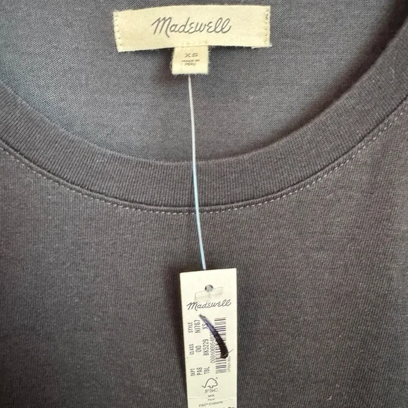 NWT Madewell Black Side-Cinch Muscle Tee SZ XS - Picture 5 of 7